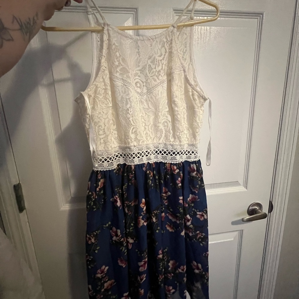 A. Byer Cream Lace Dress